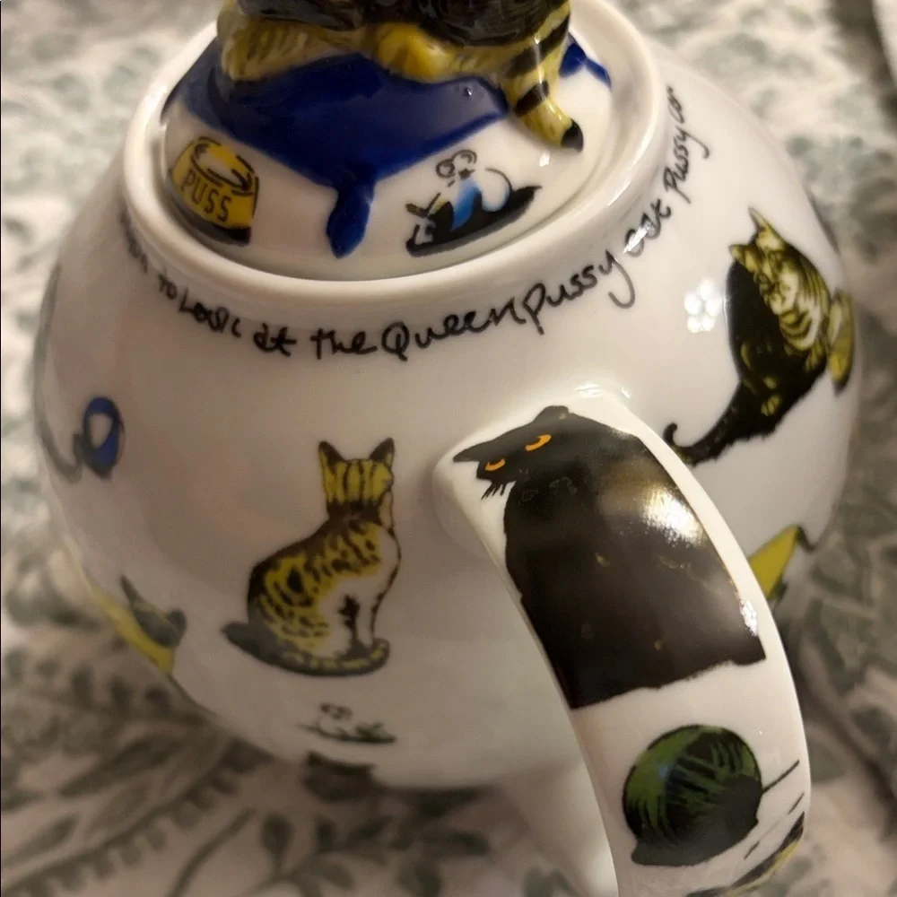 Paul Cardew cat tea Cat-Themed porcelain Teapot with Lid 48 oz.